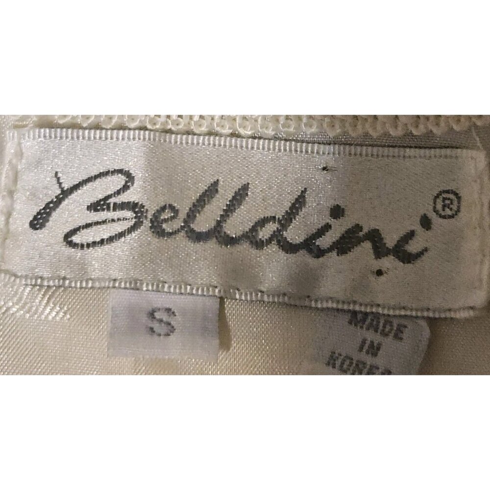 Belldini Womens Size S Ivory Open Front Angora Sweater Jacket Beaded Embroidered - Picture 6 of 8